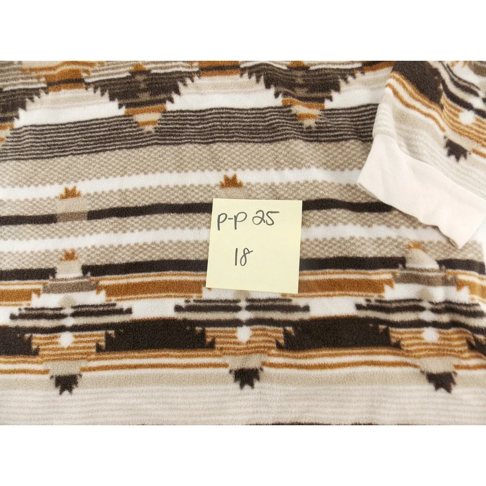 Blair Fleece Pullover Southwestern Aztec‎ Unisex XLG Brown